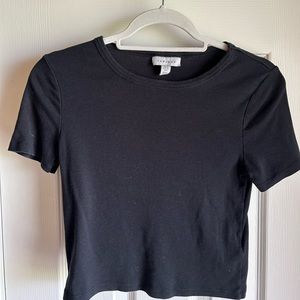 Top Shop Black Crop Tee